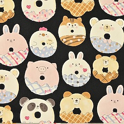 Delicious Animals Animal Donut Pattern - Oxford